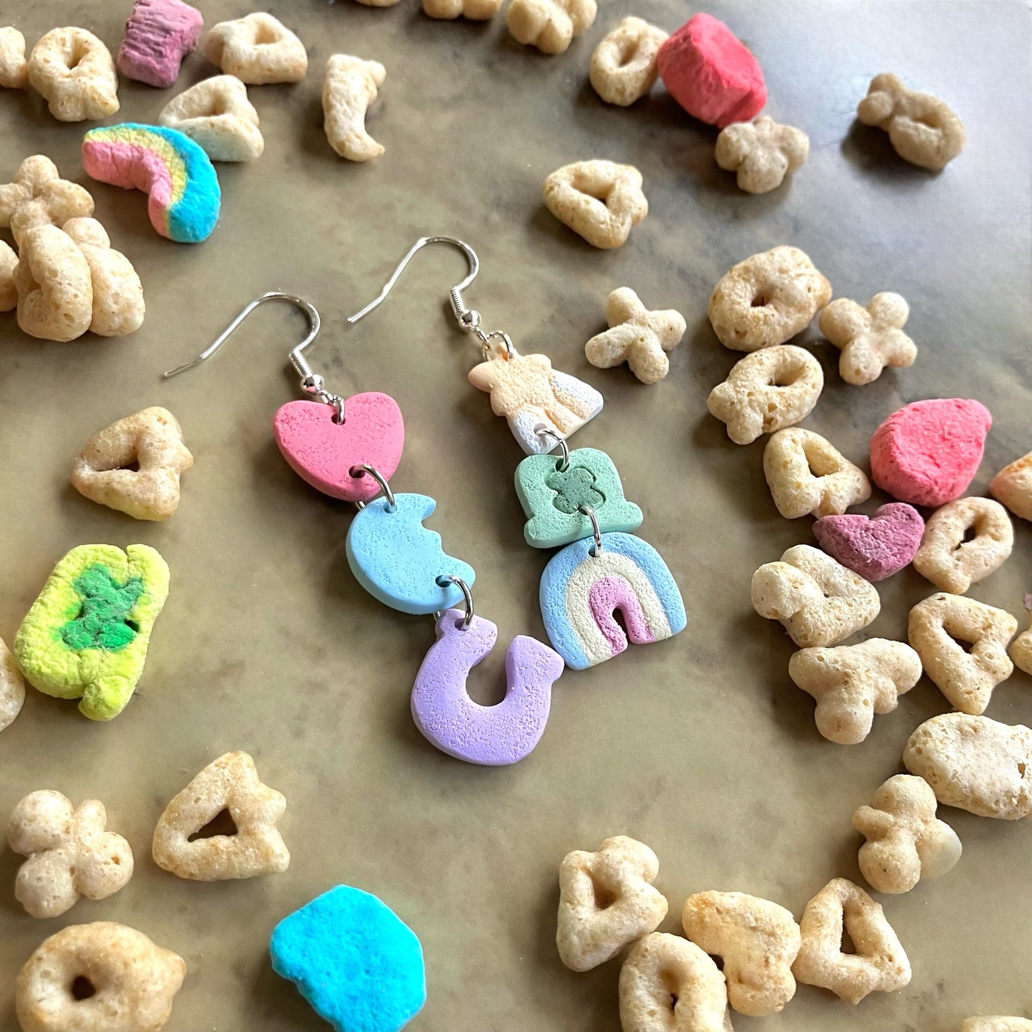 Lucky St. Patrick’s Day Marshmallow Charm Earrings