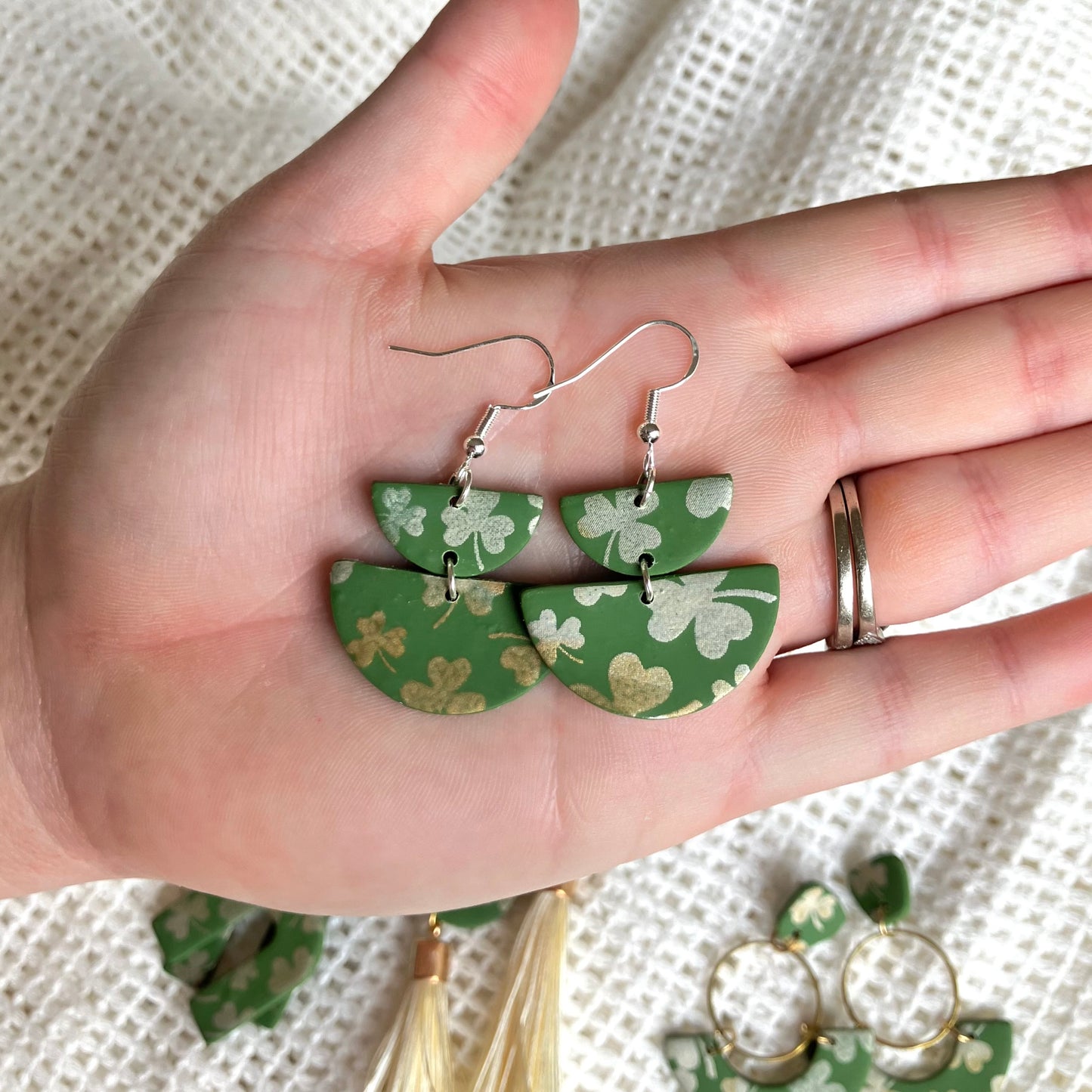 Green & Gold St. Patrick’s Day Earrings