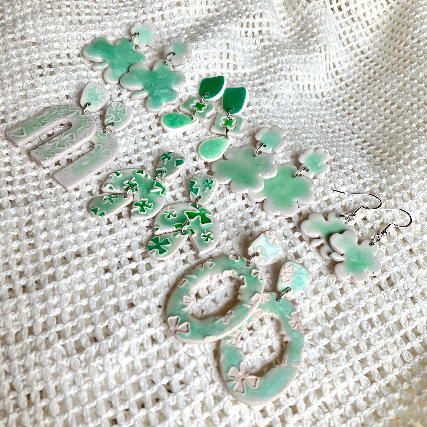 Ceramic Lookalike St. Patrick’s Day Earrings