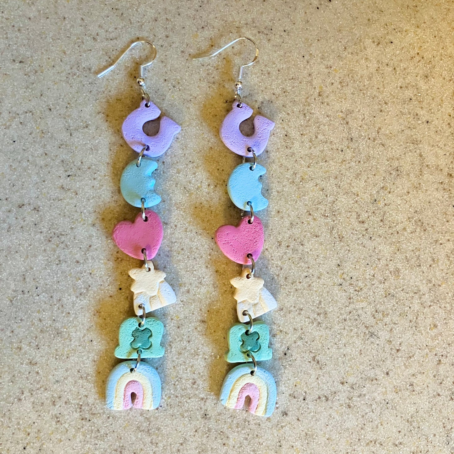 One of a Kind Pair of Lucky St. Patrick’s Day Marshmallow Charm Earrings