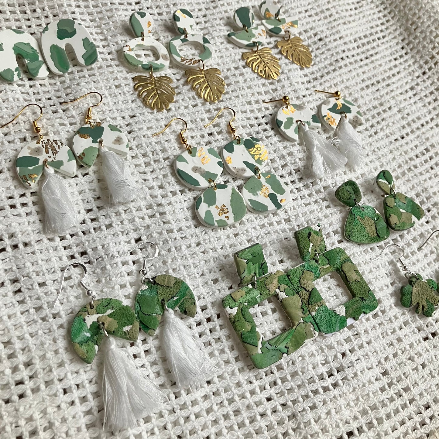 Green & White St. Patrick’s Day Earrings