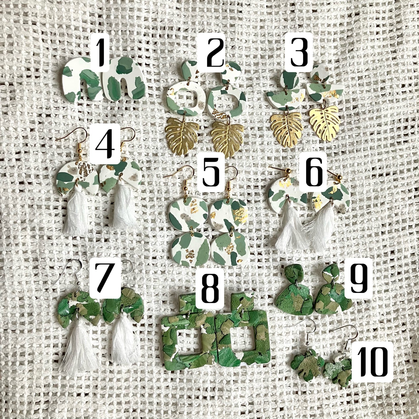 Green & White St. Patrick’s Day Earrings