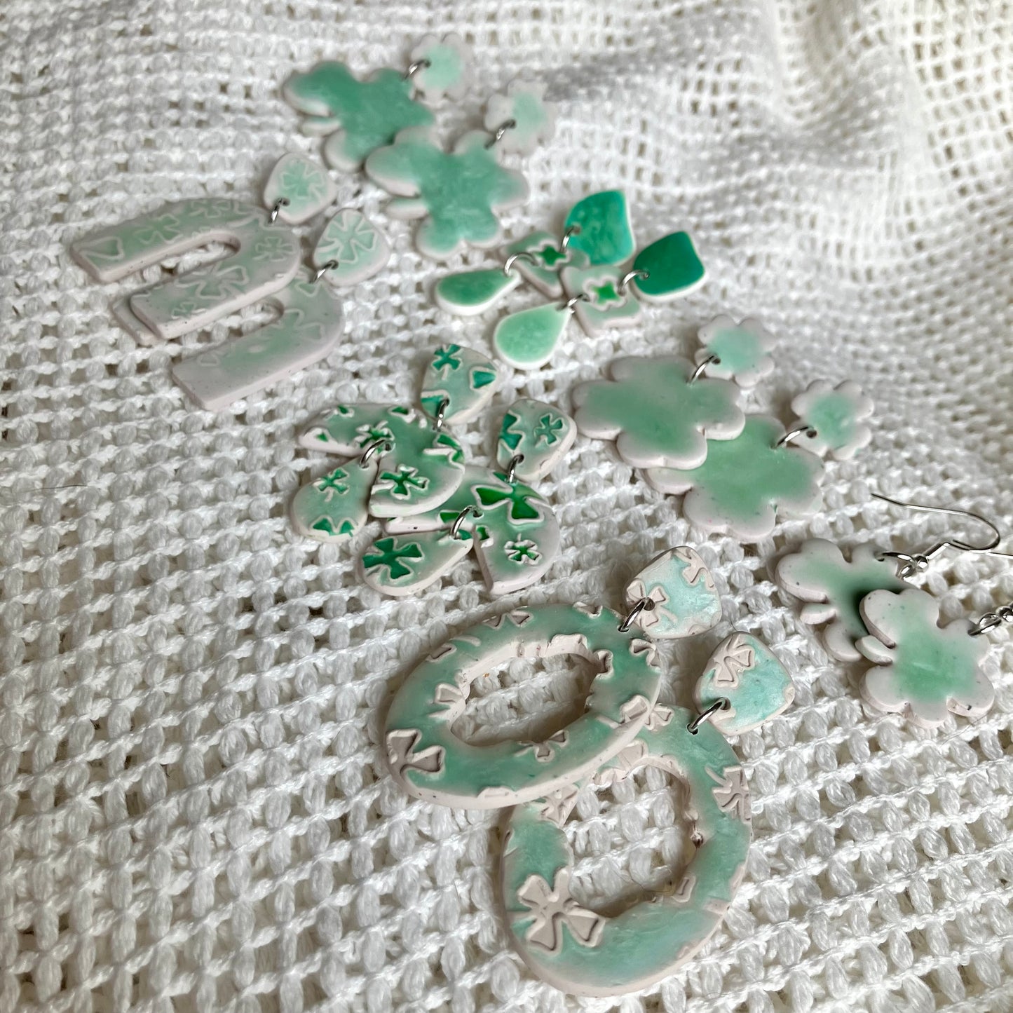 Ceramic Lookalike St. Patrick’s Day Earrings