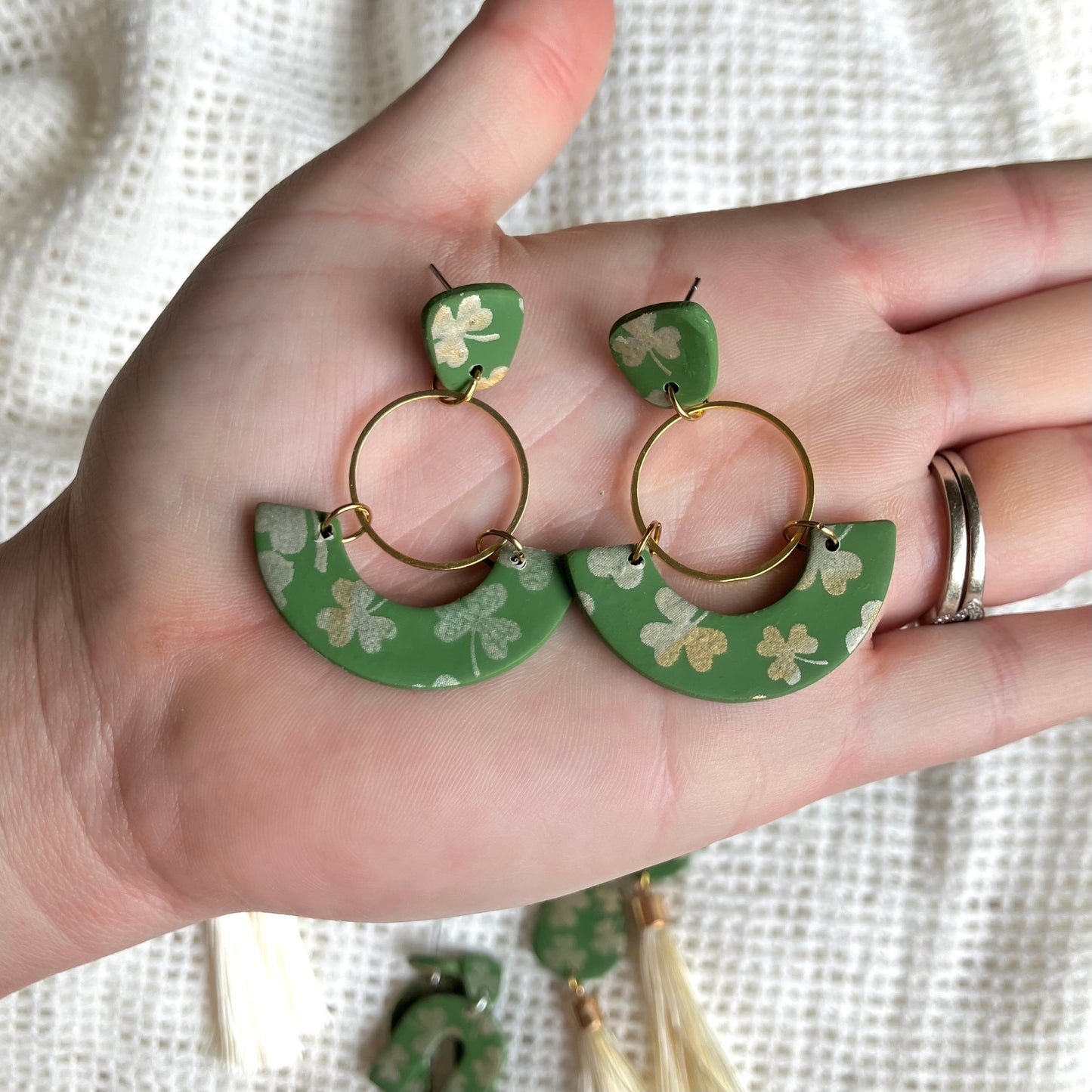 Green & Gold St. Patrick’s Day Earrings