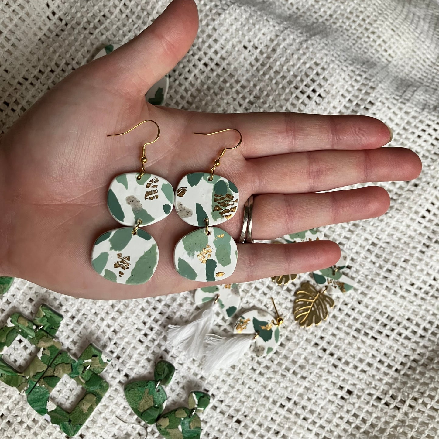 Green & White St. Patrick’s Day Earrings