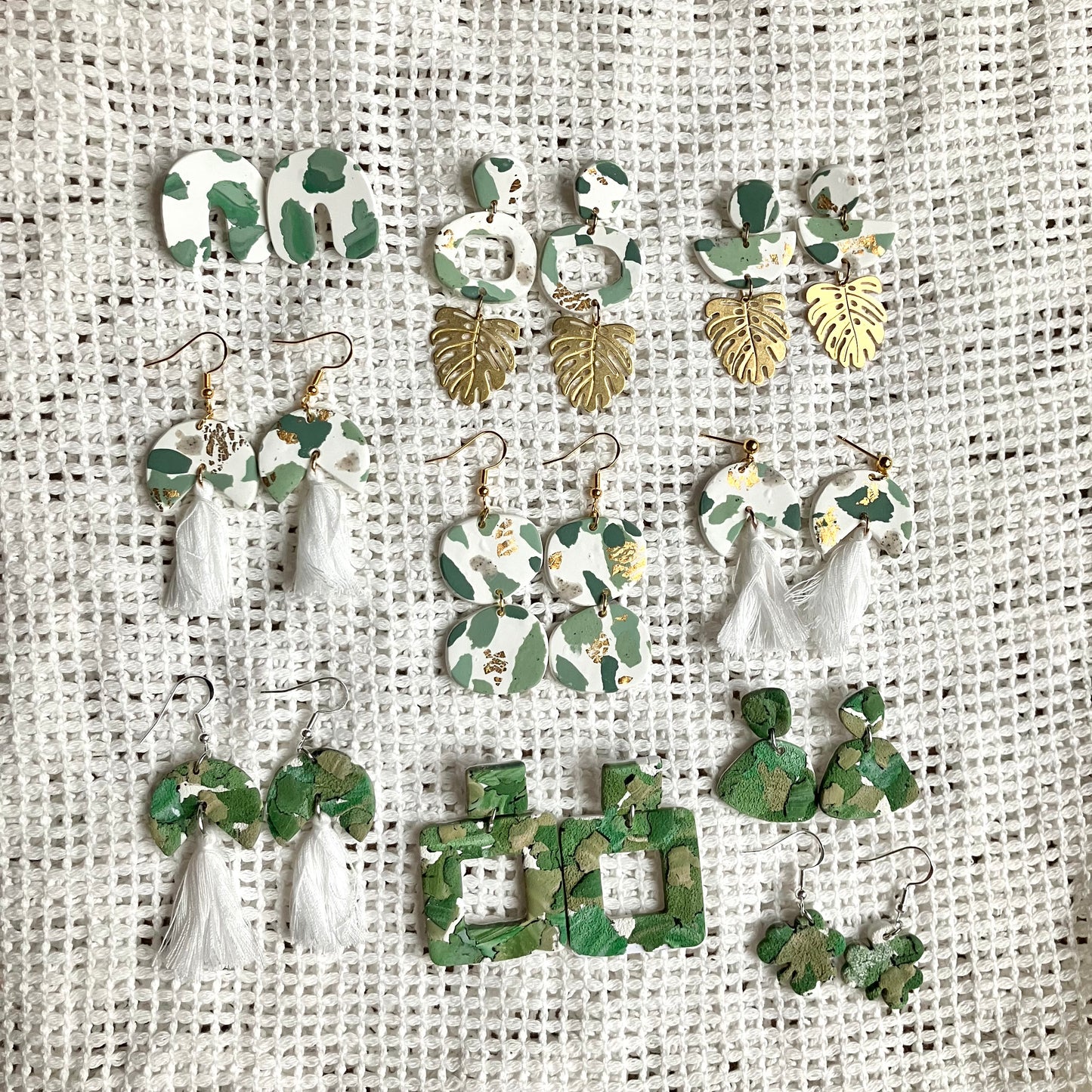 Green & White St. Patrick’s Day Earrings