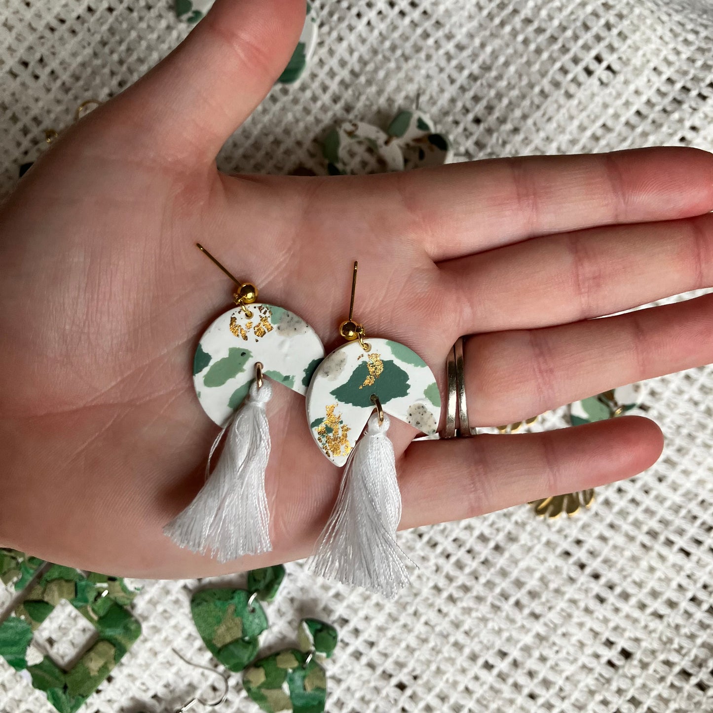 Green & White St. Patrick’s Day Earrings