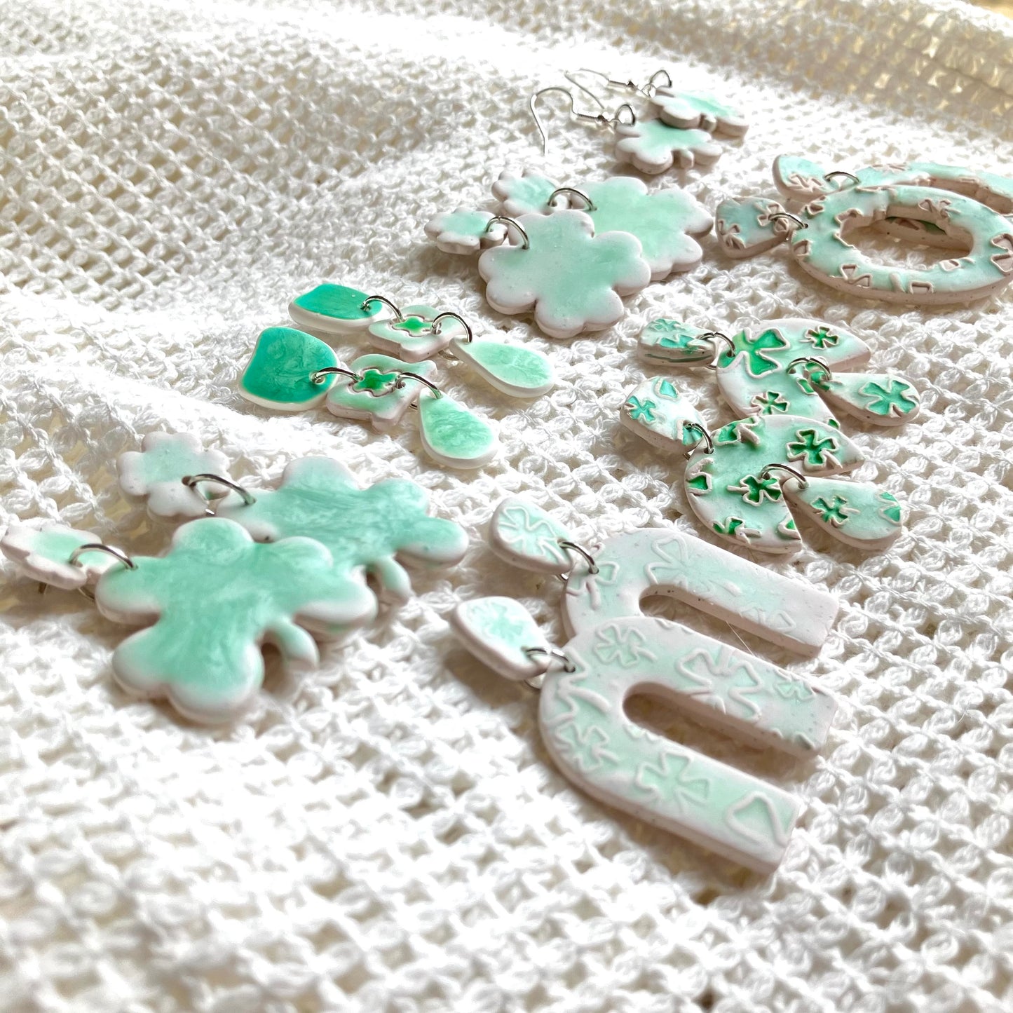 Ceramic Lookalike St. Patrick’s Day Earrings