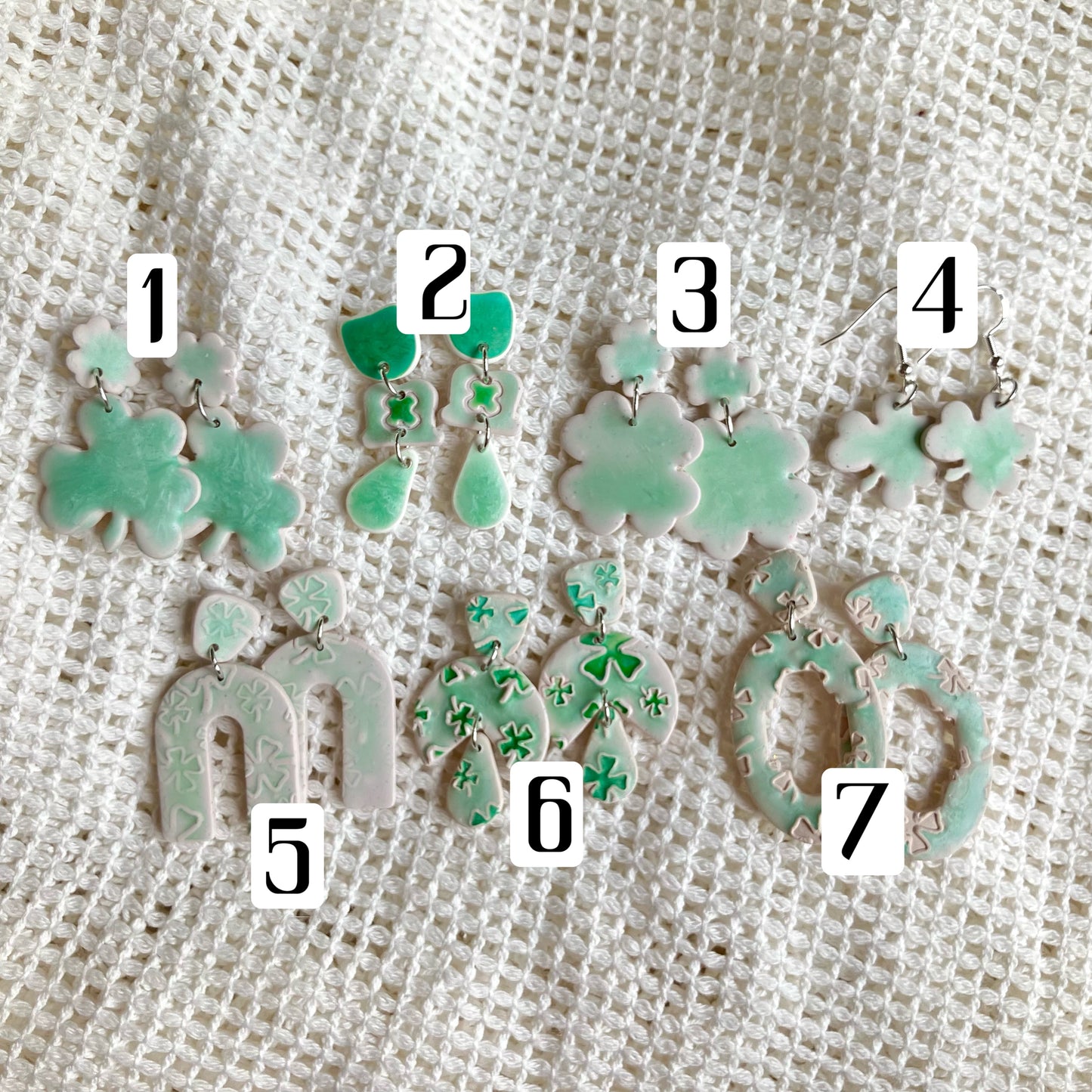 Ceramic Lookalike St. Patrick’s Day Earrings