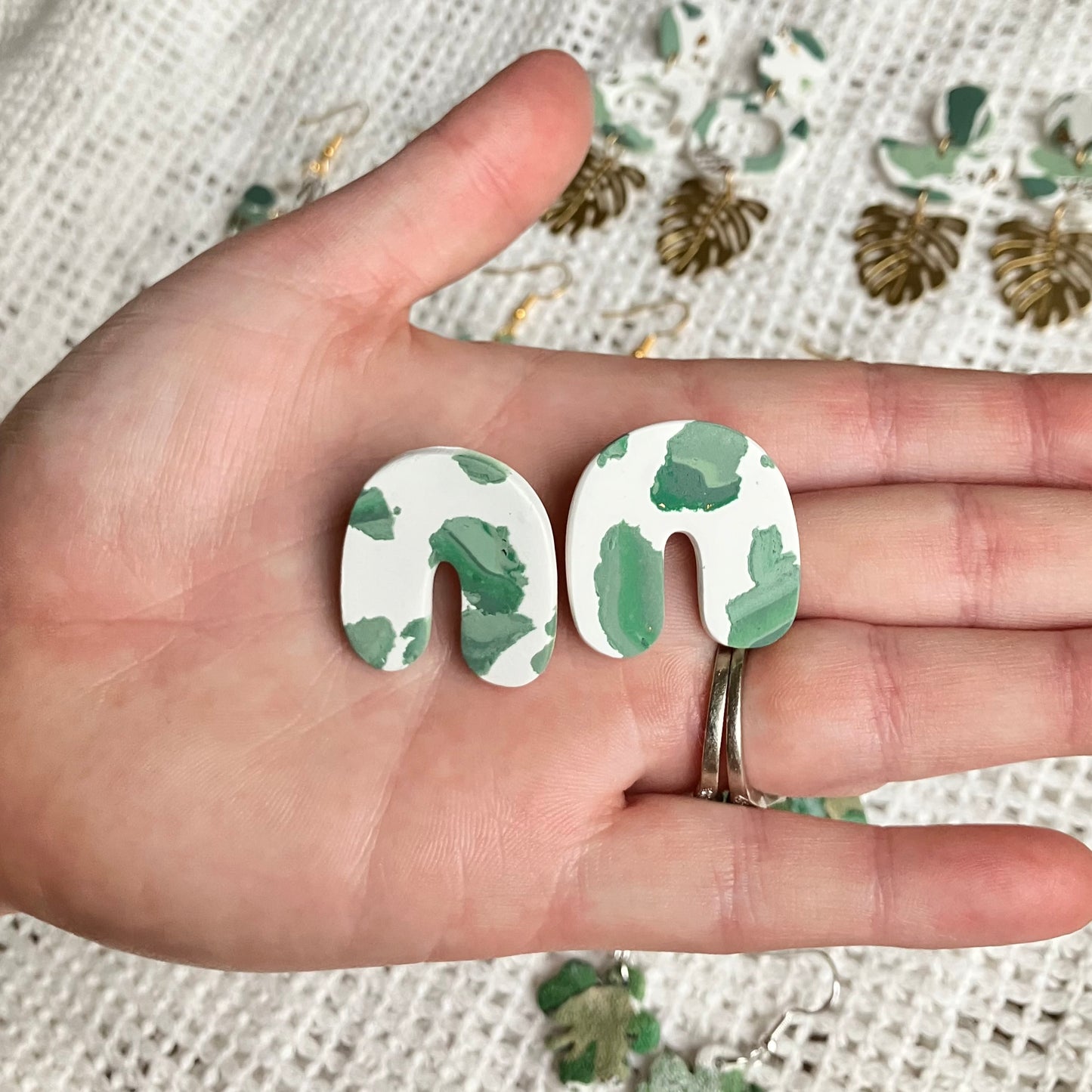 Green & White St. Patrick’s Day Earrings