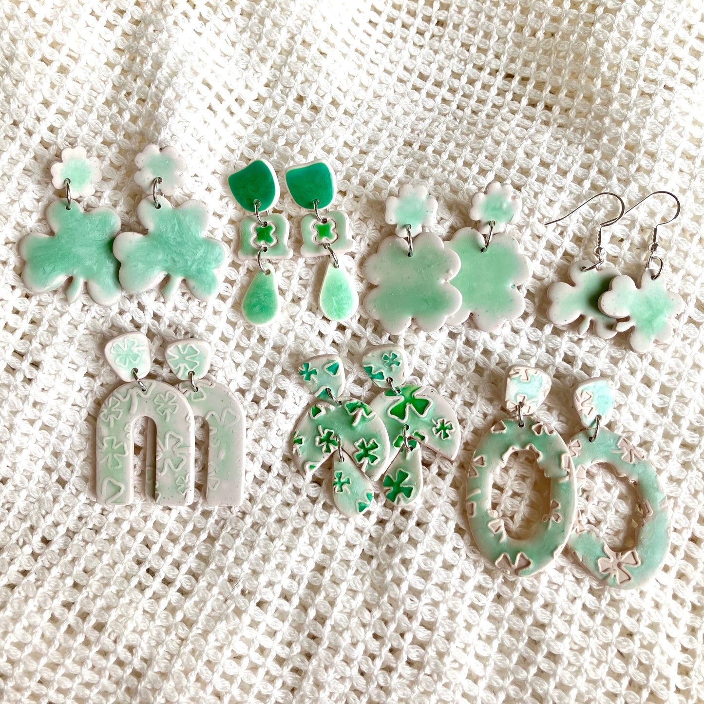 Ceramic Lookalike St. Patrick’s Day Earrings