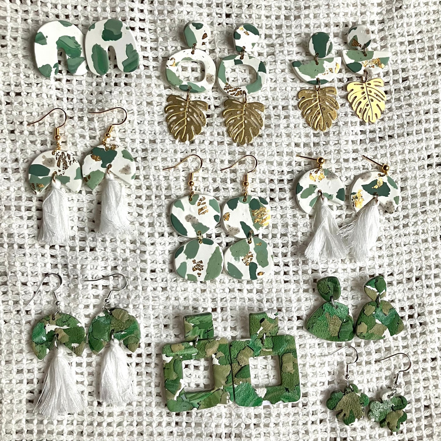 Green & White St. Patrick’s Day Earrings