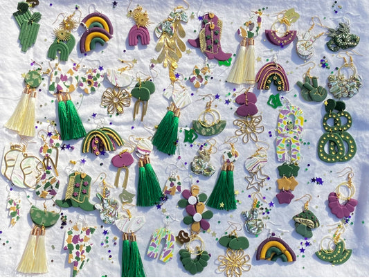 Mardi Gras Earrings